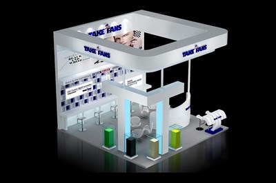 36平米展臺(tái)設(shè)計(jì)制作：三面開口/現(xiàn)代/型材結(jié)構(gòu)/白色，為電子展展商而作（免費(fèi)使用）